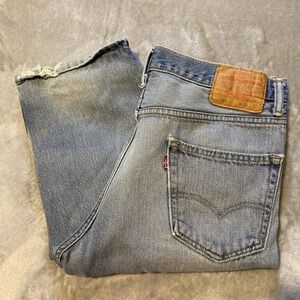 Levis 550 Jeans Men's‎ Sz 34x30 Blue Faded Relaxed Fit Distressed Classic Casual
